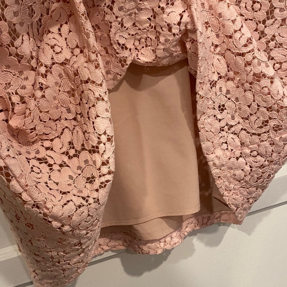 Zara Pink Lace Mini Dress - Picture 7 of 8
